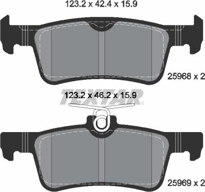 Textar 2596801 - Kit pastiglie freno, Freno a disco autozon.pro