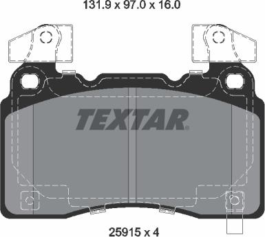 Textar 2591503 - Kit pastiglie freno, Freno a disco autozon.pro