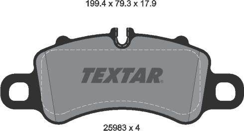 Textar 2598303 - Kit pastiglie freno, Freno a disco autozon.pro