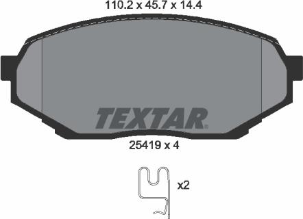 Textar 2541901 - Kit pastiglie freno, Freno a disco autozon.pro