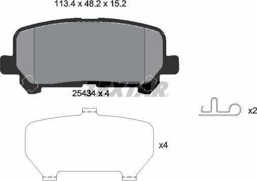 Textar 2543401 - Kit pastiglie freno, Freno a disco autozon.pro