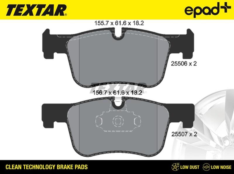 Textar 2550601CP - Kit pastiglie freno, Freno a disco autozon.pro