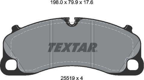 Textar 2551901 - Kit pastiglie freno, Freno a disco autozon.pro