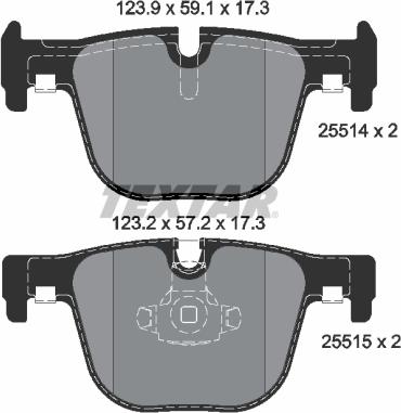 Textar 2551401 - Kit pastiglie freno, Freno a disco autozon.pro