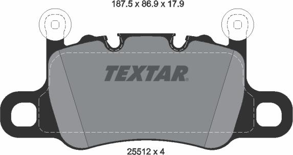 Textar 2551201 - Kit pastiglie freno, Freno a disco autozon.pro