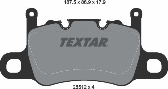 Textar 2551203 - Kit pastiglie freno, Freno a disco autozon.pro