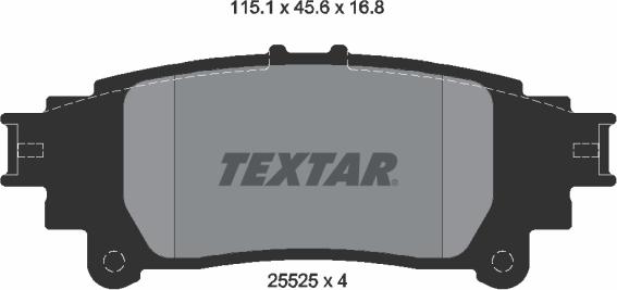 Textar 2552501 - Kit pastiglie freno, Freno a disco autozon.pro