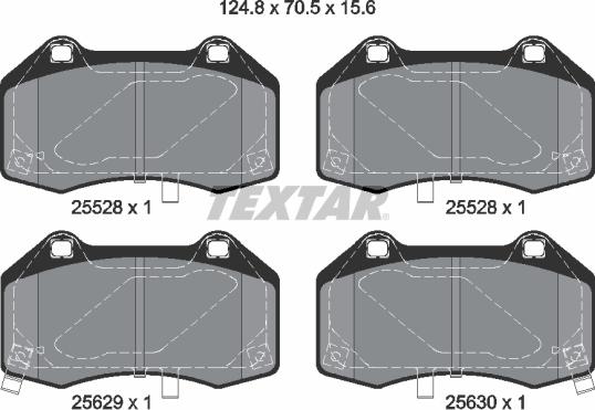 Textar 2552801 - Kit pastiglie freno, Freno a disco autozon.pro