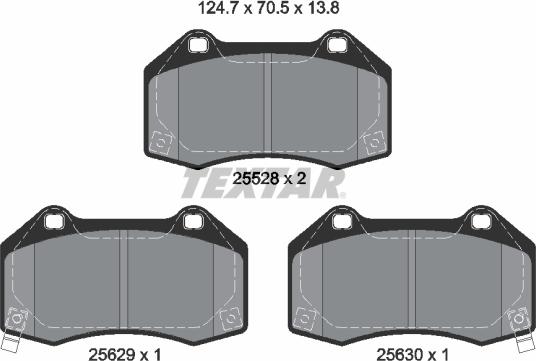 Textar 2552803 - Kit pastiglie freno, Freno a disco autozon.pro