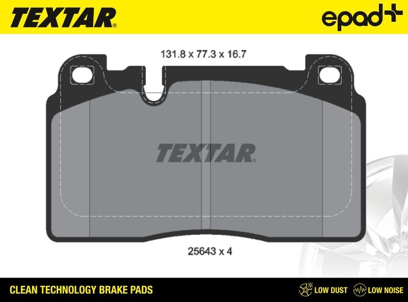 Textar 2564305CP - Kit pastiglie freno, Freno a disco autozon.pro