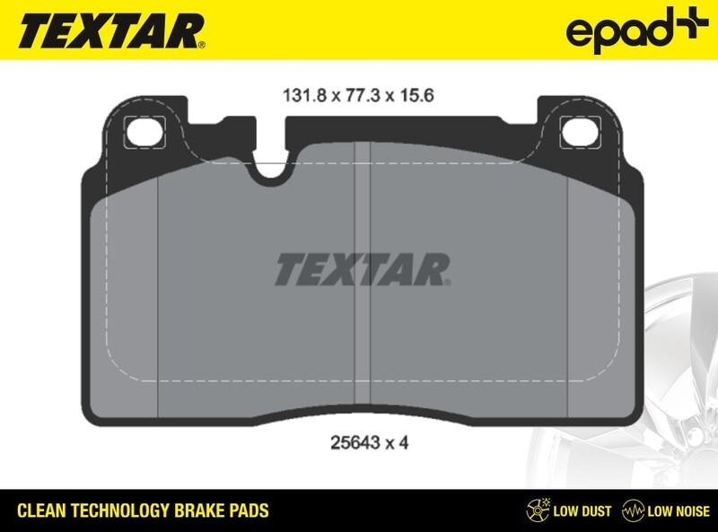 Textar 2564302CP - Kit pastiglie freno, Freno a disco autozon.pro