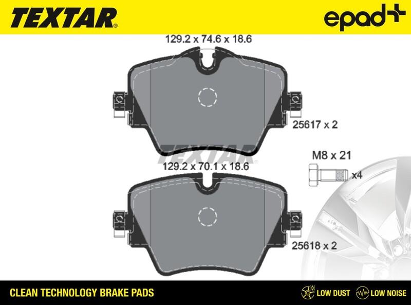 Textar 2561701CP - Kit pastiglie freno, Freno a disco autozon.pro