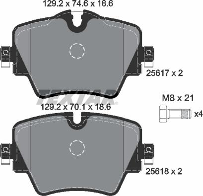 Textar 2561701 - Kit pastiglie freno, Freno a disco autozon.pro