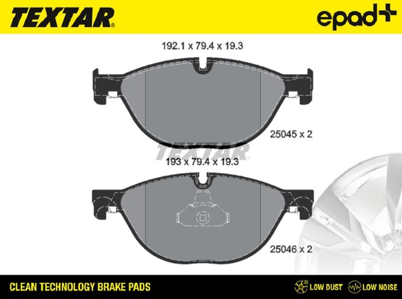 Textar 2504501CP - Kit pastiglie freno, Freno a disco autozon.pro