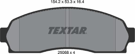 Textar 2506801 - Kit pastiglie freno, Freno a disco autozon.pro