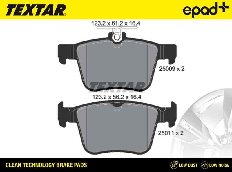 Textar 2500901CP - Kit pastiglie freno, Freno a disco autozon.pro