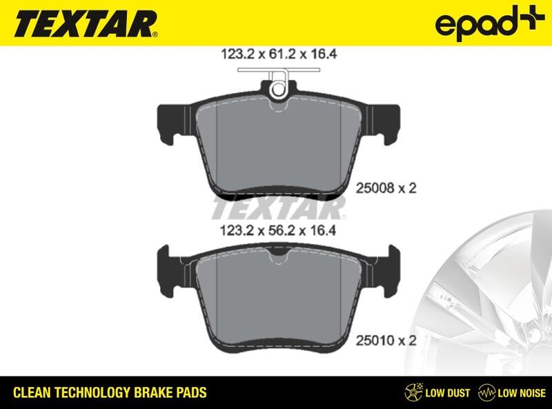 Textar 2500801CP - Kit pastiglie freno, Freno a disco autozon.pro