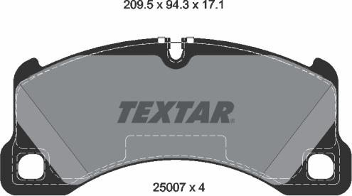 Textar 2500701 - Kit pastiglie freno, Freno a disco autozon.pro