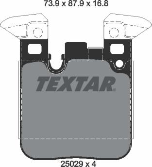 Textar 2502901 - Kit pastiglie freno, Freno a disco autozon.pro