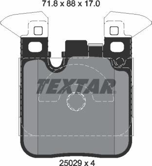 Textar 2502902 - Kit pastiglie freno, Freno a disco autozon.pro