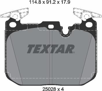 Textar 2502805 - Kit pastiglie freno, Freno a disco autozon.pro