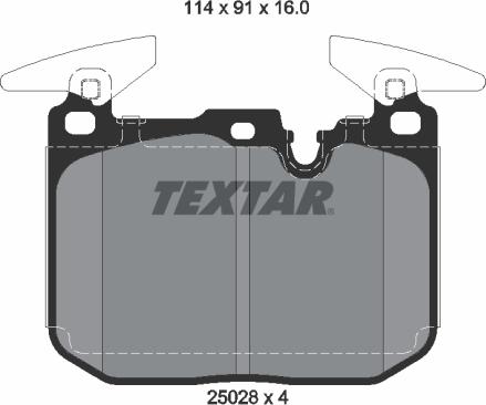 Textar 2502807 - Kit pastiglie freno, Freno a disco autozon.pro