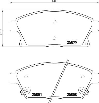 Textar 2507901 - Kit pastiglie freno, Freno a disco autozon.pro