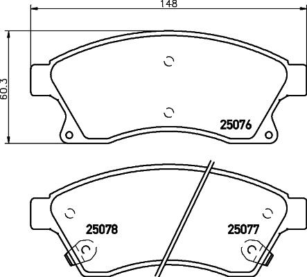 Textar 2507601 - Kit pastiglie freno, Freno a disco autozon.pro