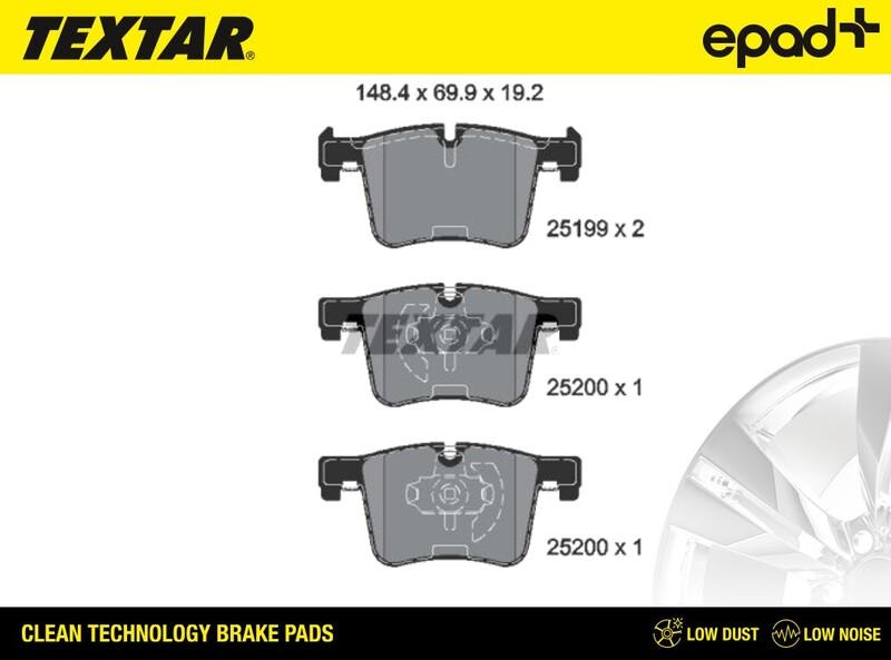 Textar 2519901CP - Kit pastiglie freno, Freno a disco autozon.pro