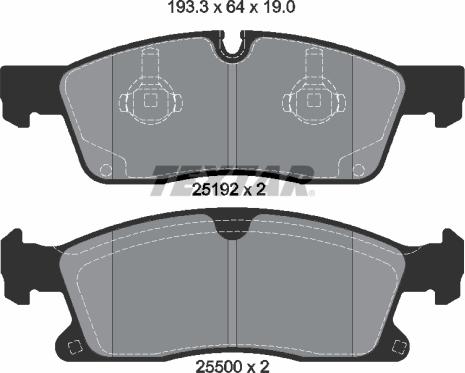 Textar 2519201 - Kit pastiglie freno, Freno a disco autozon.pro