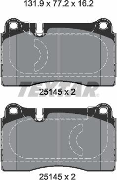 Textar 2514501 - Kit pastiglie freno, Freno a disco autozon.pro