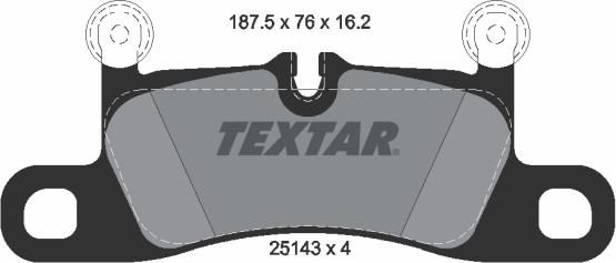 Textar 2514301 - Kit pastiglie freno, Freno a disco autozon.pro