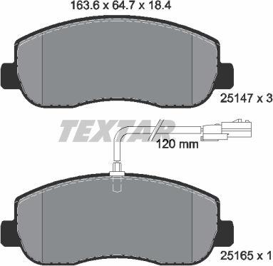 Textar 2514701 - Kit pastiglie freno, Freno a disco autozon.pro