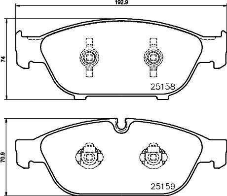 Textar 2515806 - Kit pastiglie freno, Freno a disco autozon.pro