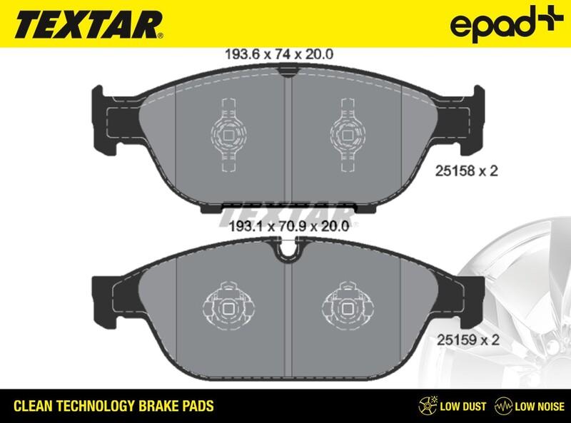 Textar 2515802CP - Kit pastiglie freno, Freno a disco autozon.pro