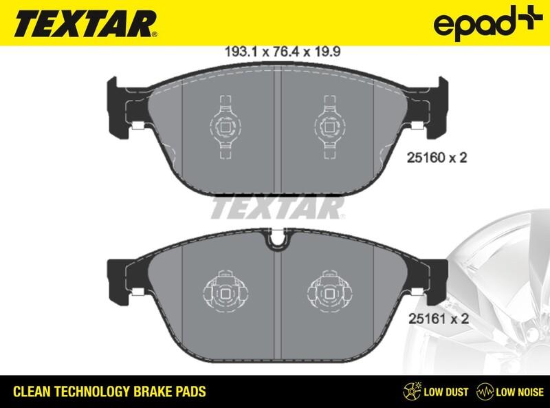 Textar 2516002CP - Kit pastiglie freno, Freno a disco autozon.pro