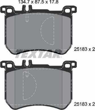 Textar 2518301 - Kit pastiglie freno, Freno a disco autozon.pro