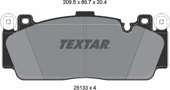 Textar 2513301 - Kit pastiglie freno, Freno a disco autozon.pro