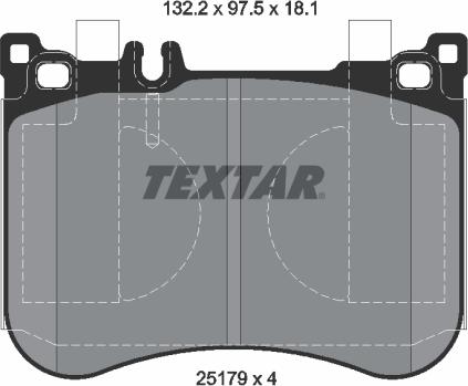 Textar 2517901 - Kit pastiglie freno, Freno a disco autozon.pro