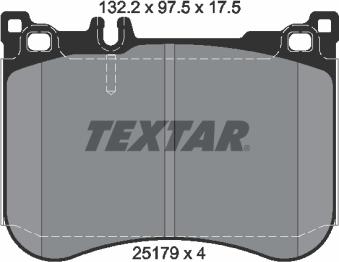 Textar 2517903 - Kit pastiglie freno, Freno a disco autozon.pro