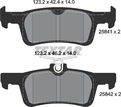 Textar 2584104 - Kit pastiglie freno, Freno a disco autozon.pro