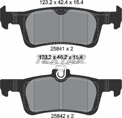 Textar 2584101 - Kit pastiglie freno, Freno a disco autozon.pro