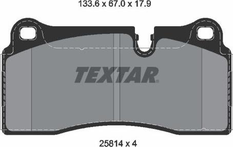 Textar 2581401 - Kit pastiglie freno, Freno a disco autozon.pro