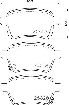 Textar 2581801 - Kit pastiglie freno, Freno a disco autozon.pro