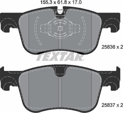 Textar 2583601 - Kit pastiglie freno, Freno a disco autozon.pro