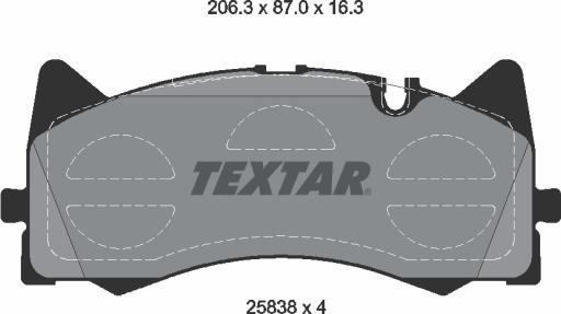 Textar 2583801 - Kit pastiglie freno, Freno a disco autozon.pro