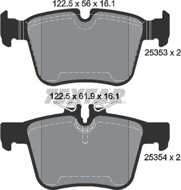 Textar 2535301 - Kit pastiglie freno, Freno a disco autozon.pro