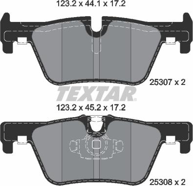 Textar 2530701 - Kit pastiglie freno, Freno a disco autozon.pro