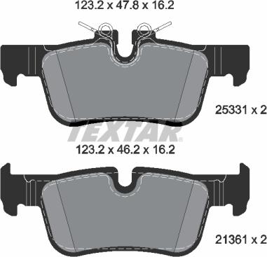 Textar 2533101 - Kit pastiglie freno, Freno a disco autozon.pro