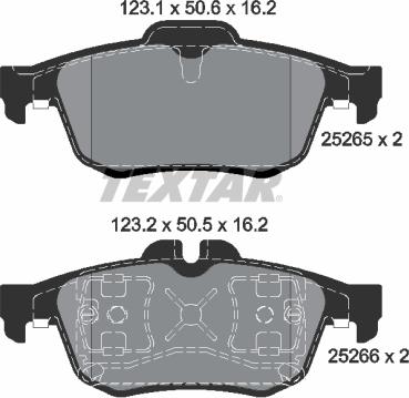 Textar 2526501 - Kit pastiglie freno, Freno a disco autozon.pro